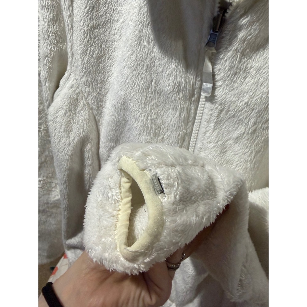 The North Face Osito Fleece Jacket Womens Small White Full Zip High Pile Soft - Picture 7 of 13